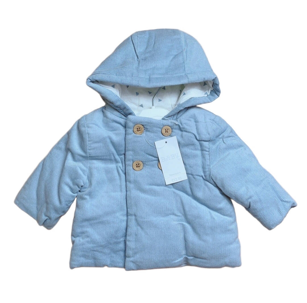 Screenshot_20251105_133529_Gallery Manteau bébé unisexe en velours côtelé – Bleu ciel – 0 à 6 mois - Image 1