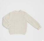 Pull tricoté fille couleur crème – chaud et doux pour l’hiver - Image 3