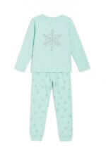 Pyjama fille Primark à manches longues – deux couleurs (rose et vert menthe) - Image 2