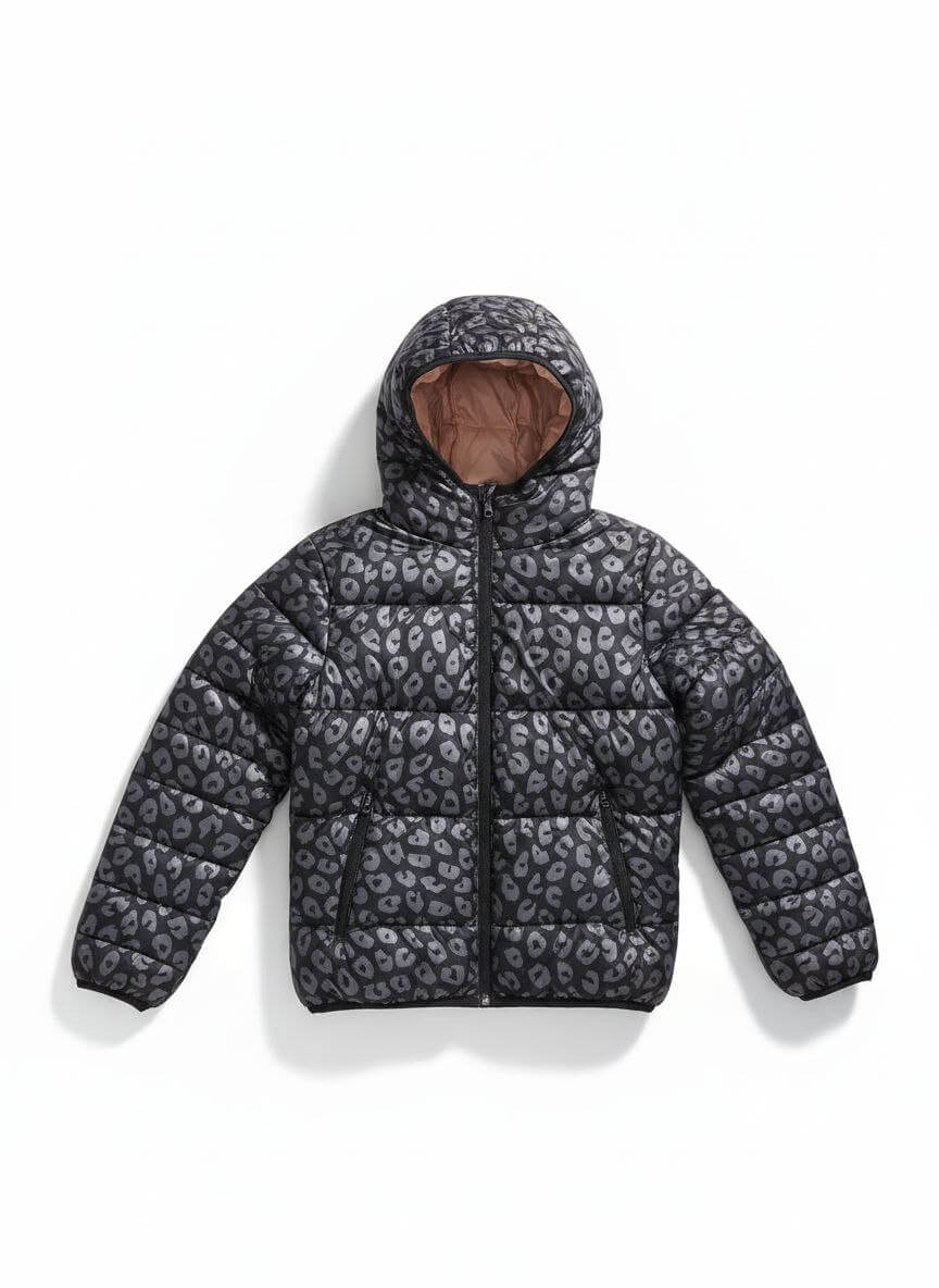 photo_2025-12-01_19-44-33 Doudoune fille imprimé léopard – Hiver – Taille 12 à 14 ans - Image 1