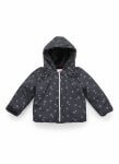 Doudoune fille imprimée étoiles – Noir (1 à 6 ans)