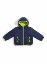 Doudoune garçon bicolore à capuche (6 mois à 2 ans)