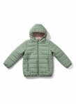 Doudoune fille à capuche – Vert pastel