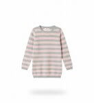 Pull fille rayé gris & rose