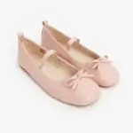 Ballerines fille rose avec nœud – style élégant