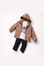 Ensemble garçon 3 pièces Hermès – Veste imprimée & jean (6–12 ans) - Image 11