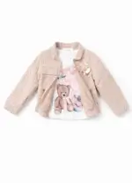 Ensemble fille 3 pièces élégante – T-shirt, veste et jupe en tulle (1–8 ans) - Image 8