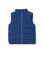 Gilet matelassé garçon sans manches – Bleu marine