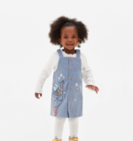 Ensemble bébé fille 3 pièces salopette Daisy Duck – Bleu clair - Image 3