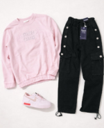 Ensemble fille sweat miumiu et  pantalon cargo – 4 modèles