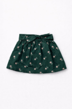 Ensemble fille élégant haut blanc et short vert (7–12 ans) - Image 3