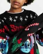 Pull fille noir motif Stitch Noël H&M 8-14 ans - Image 4