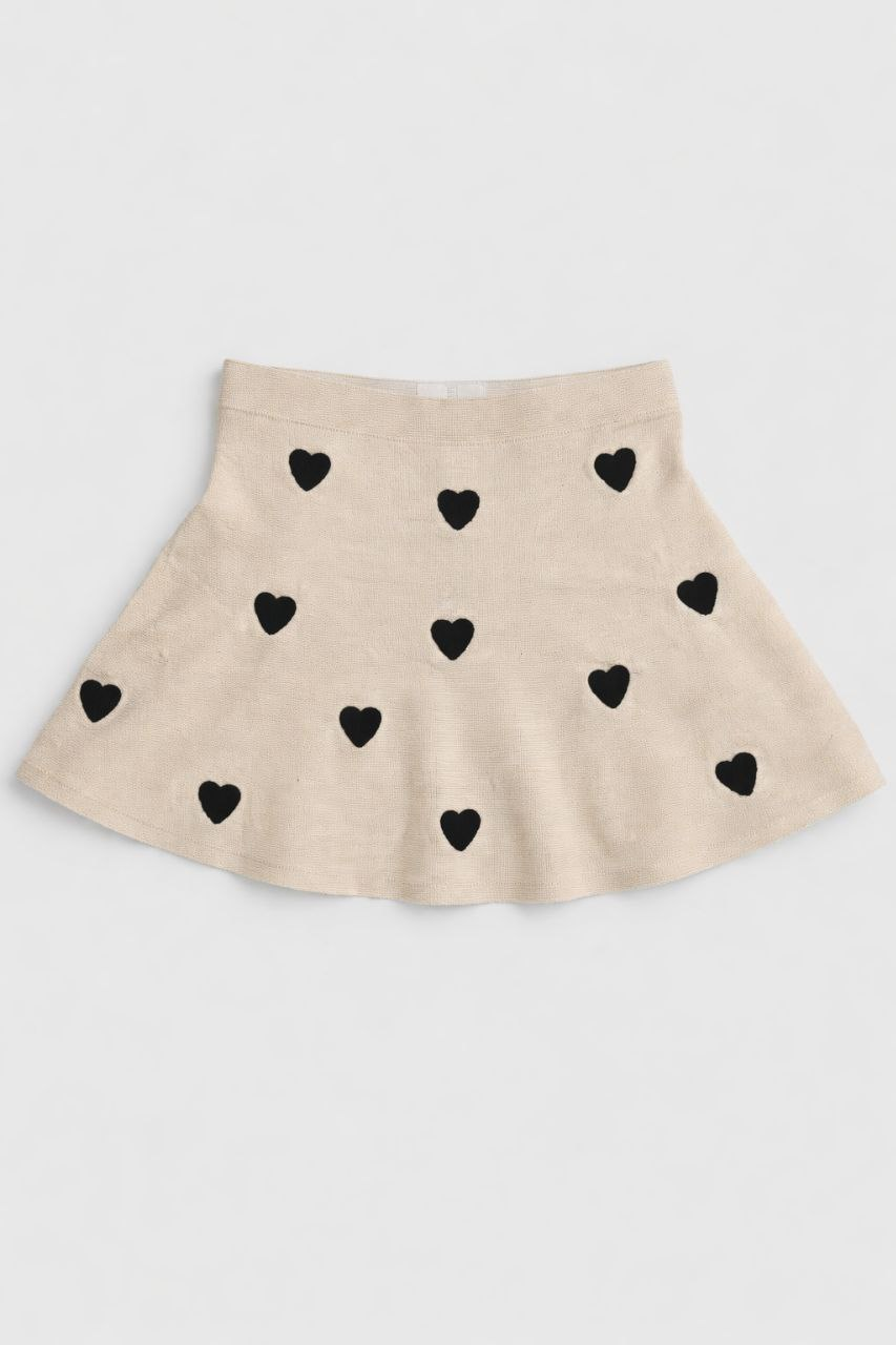 IMAGE 2026-02-23 12:30:06 Jupe fille H&M crème à cœurs – 1 à 12 ans - Image 1