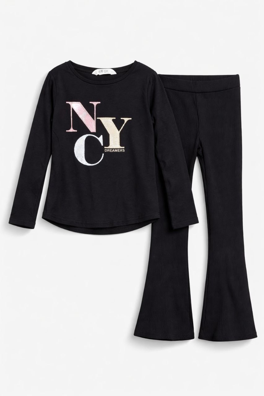 IMAGE 2026-02-26 13:54:32 Ensemble fille H&M noir “NYC Dreamers” – 10 à 14 ans - Image 1