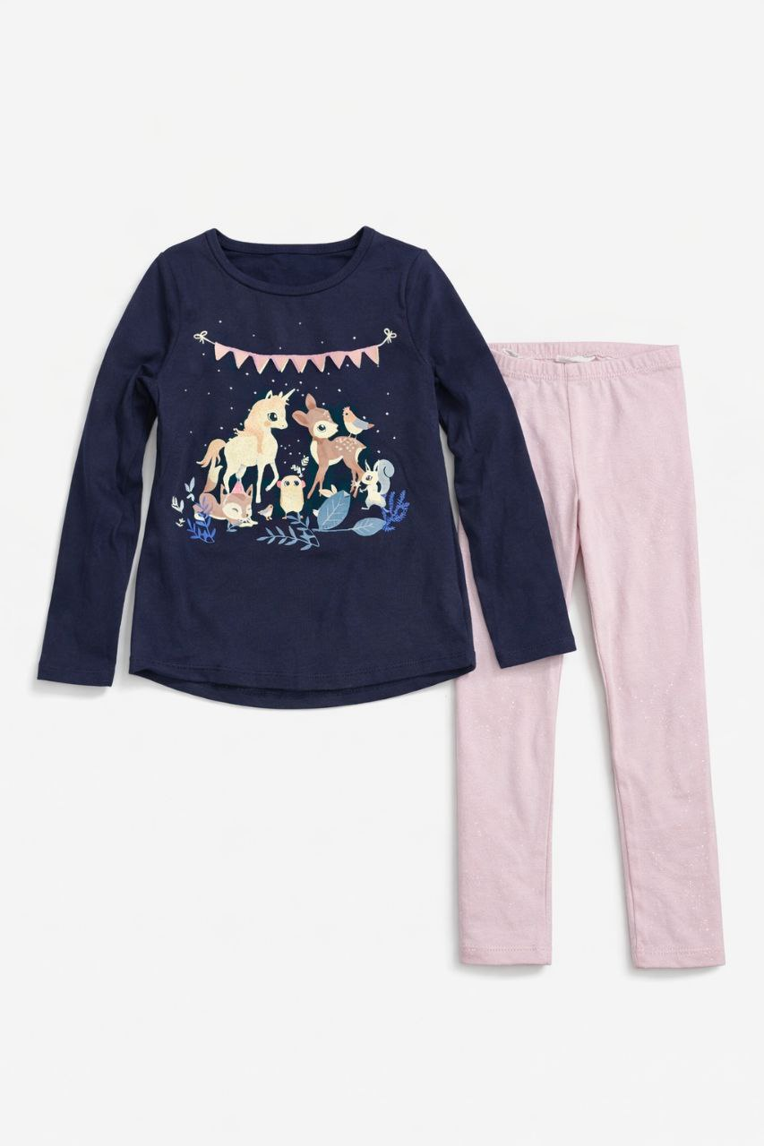 IMAGE 2026-02-26 13:59:23 Ensemble fille H&M bleu marine et rose - Image 1