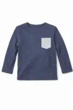 T-shirt garçon manches longues avec poche contrastée - Image 2