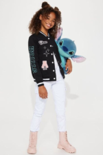 Veste varsity fille Disney Stitch – Noir - Image 3