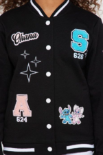 Veste varsity fille Disney Stitch – Noir - Image 2