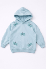 Sweat à capuche fille avec nœuds décoratifs – Blumind