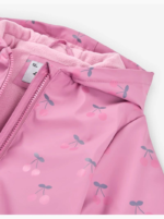 Imperméable fille rose à capuche imprimé cerises – Losan - Image 3