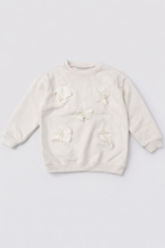 Sweat fille écru avec nœuds décoratifs – Red Tag - Image 2