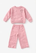 Ensemble fille rose à reliefs nœuds – Disney