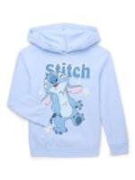 Sweat à capuche fille Stitch bleu – Disney