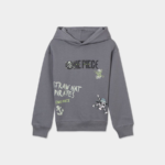 Sweat à capuche garçon One Piece gris