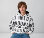 Sweat à capuche garçon imprimé street blanc – Federation - Image 2