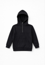 Sweat à capuche garçon avec zip col