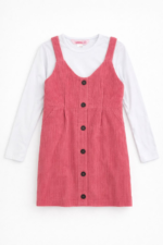 Robe fille avec t-shirt manches longues