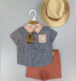 Ensemble d'Été 3 Pièces avec Chapeau – Look Garçon (1 à 4 ans) - Image 4