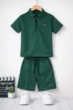 Ensemble Polo Zip et Short Sportif pour Garçon (4 à 14 ans) - Image 3