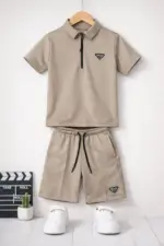 Ensemble Polo Zip et Short Sportif pour Garçon (4 à 14 ans) - Image 4