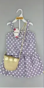 Ensemble d'Été 3 Pièces pour Fille : Robe, Short et Chapeau (1 à 4 ans) - Image 2