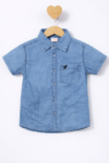 Chemise Garçon Denim Manches Courtes