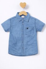 Chemise Garçon Denim Manches Courtes