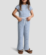 Ensemble Fille Rayé Bleu & Blanc – Confort Été - Image 7