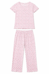 Ensemble pyjama femme imprimé fleuri – 2 pièces