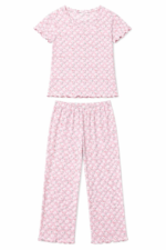 Ensemble pyjama femme imprimé fleuri – 2 pièces