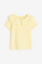 T-shirt Fille H&m M à Col Dentelle (2 Coloris)