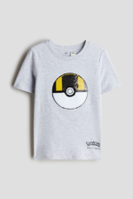 T-shirt Garçon H&M Pokémon à Sequins Réversibles