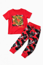 Pyjama Garçon 2 Pièces Sport “Never Tired” (2–10 ans) - Image 2