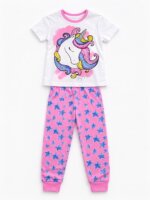 Pyjama Fille 2 Pièces Motif Licorne (2–10 ans)