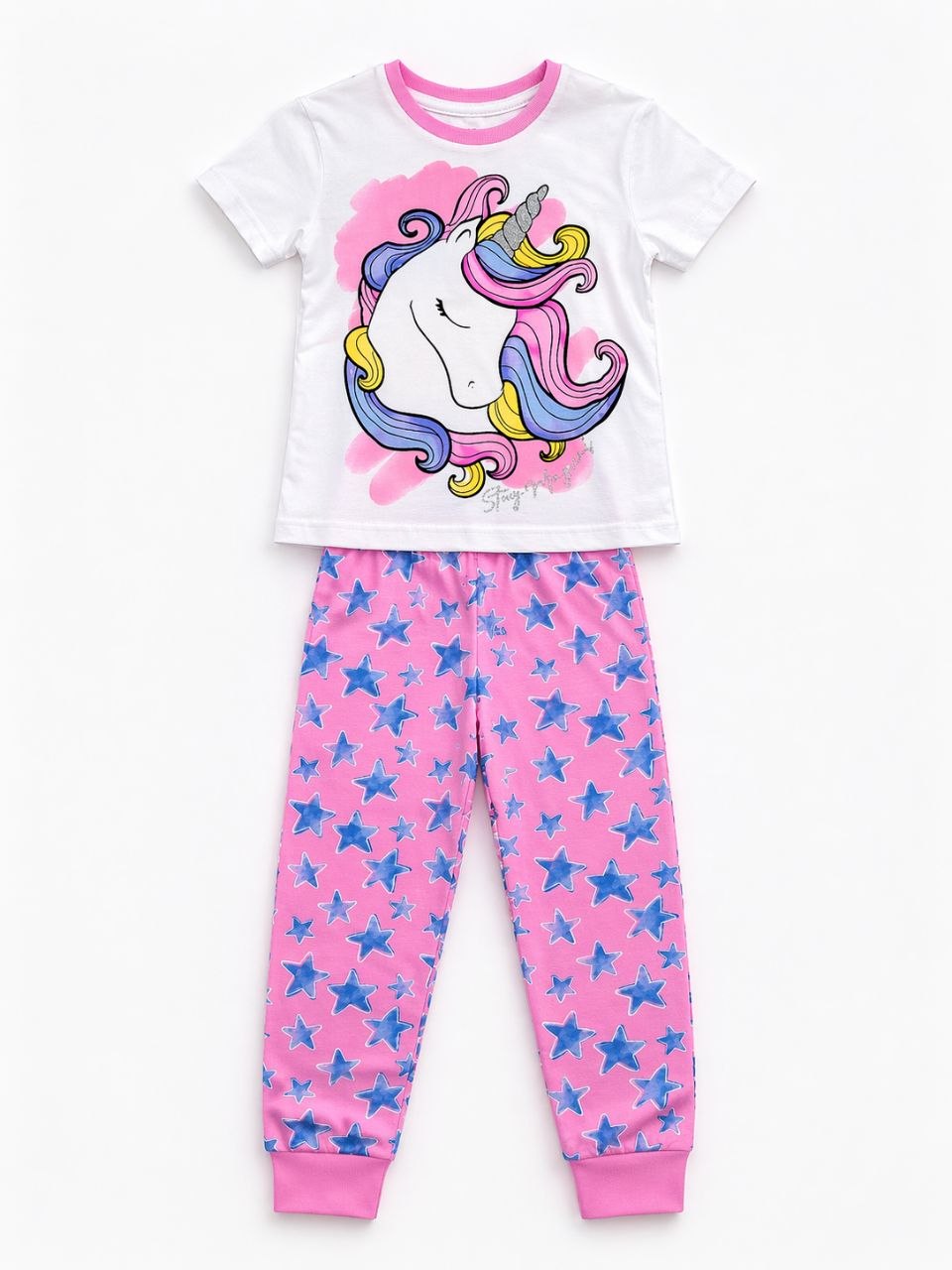 photo_2026-04-18_16-37-18 Pyjama Fille 2 Pièces Motif Licorne (2–10 ans) - Image 1