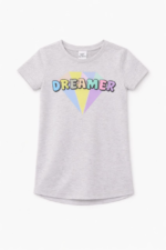 T-shirt Fille “Dreamer” Motif Arc-en-ciel (3–14 ans)