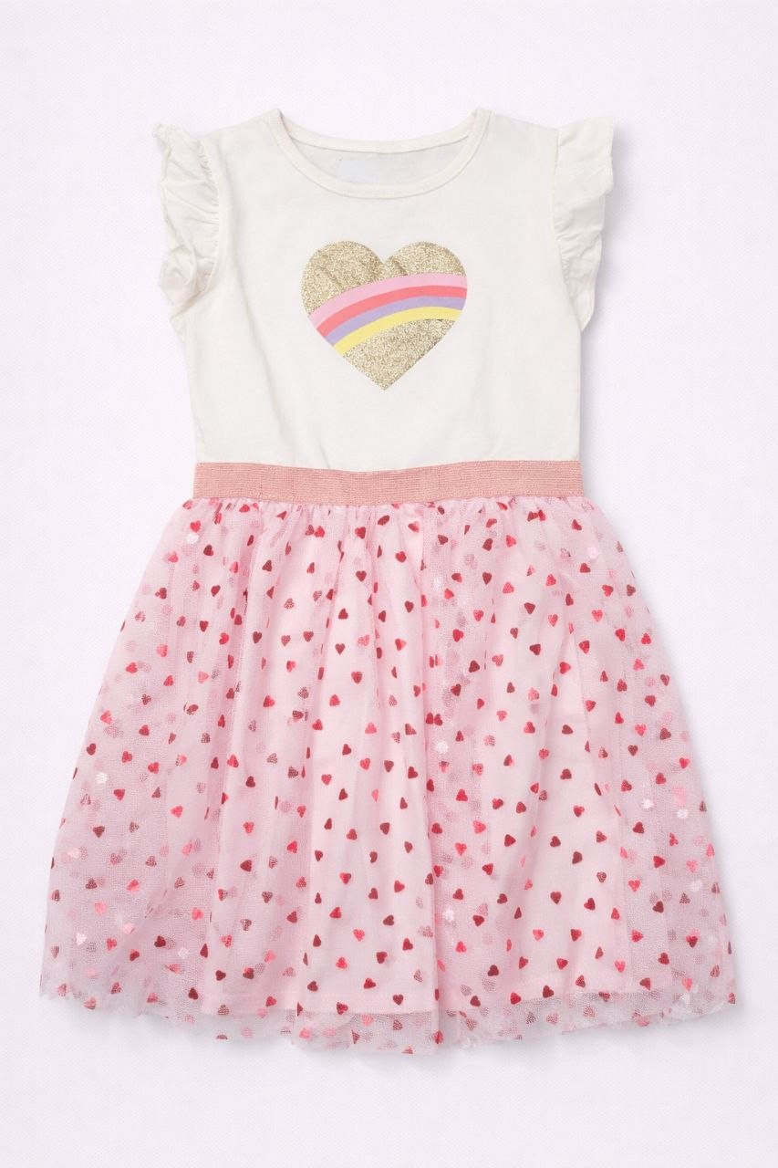 photo_2026-04-19_12-51-09 Robe Fille Primark Cœur Pailleté & Tulle - Image 1