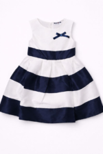 Robe Fille Stop+Go Rayures Élégantes Bleu & Blanc (2–8 ans)