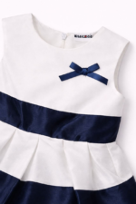 Robe Fille Stop+Go Rayures Élégantes Bleu & Blanc (2–8 ans) - Image 2