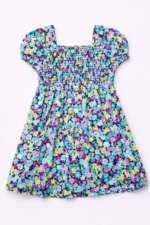 Robe Fille Fleurie Élastique Multicolore (4–16 ans)
